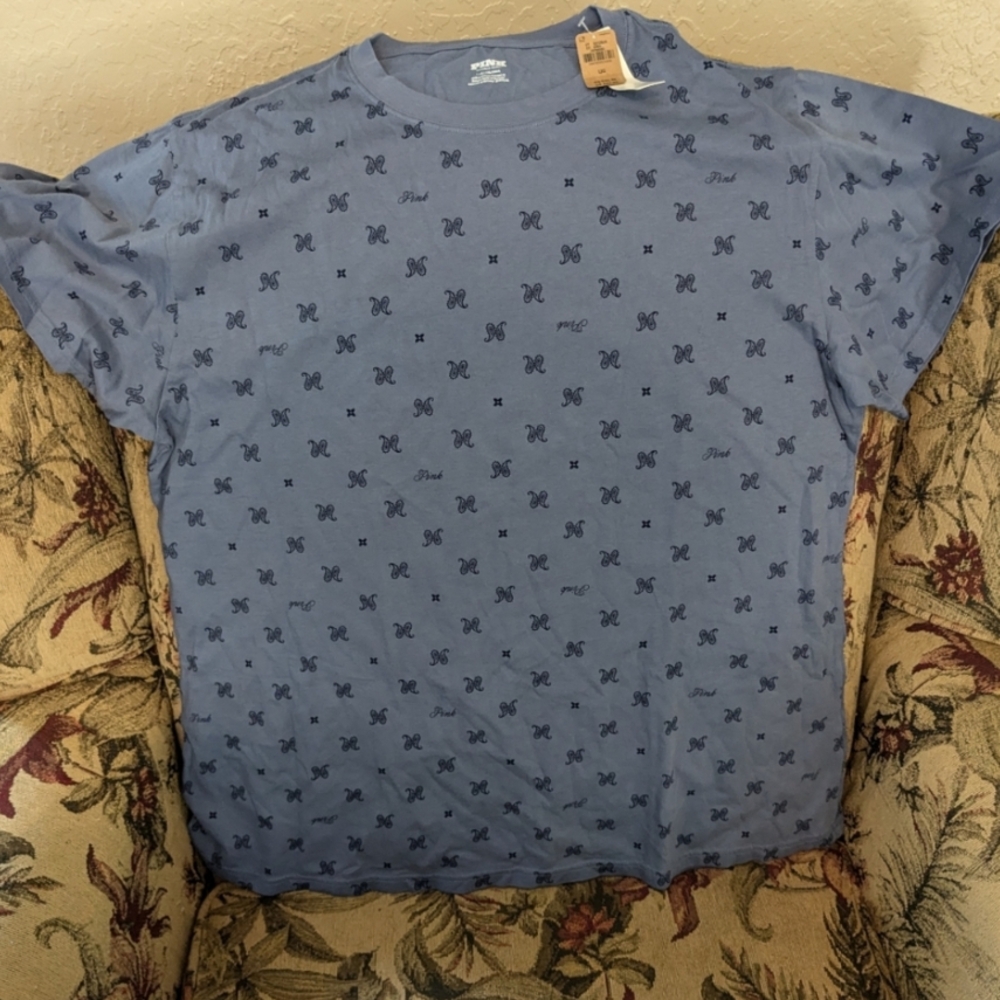 PINK Victoria's Secret Blue Pajama Top PtP 25
